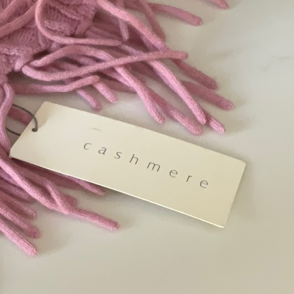 NWT MARIELE WAITHE PNK  CASHMERE SCARF - Picture 4 of 7